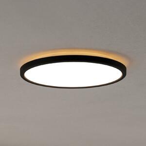 EGLO connect LED φωτιστικό οροφής Rovito-Z, μαύρο, Ø 30 cm, ρυθμιζόμενος, Μαύρο, Σαλόνι / τραπεζαρία, Πλαστικό, Στρογγυλό τοίχο