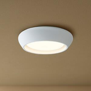 Beacon Lighting Φωτιστικό οροφής Fjord, λευκό, γύψος, Ø 28 cm, GX53, ρυθμιζόμενος, Λευκό, Σαλόνι / τραπεζαρία, Γύψος / πηλός