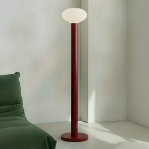 ALDEX Φωτιστικό δαπέδου Flo, κόκκινο, ύψος 138 cm, 1 λάμπα, γυαλί, Κόκκινο, Σαλόνι / τραπεζαρία, Μέταλλο, σχεδιασμός