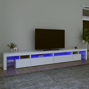 VidaXL Έπιπλο Τηλεόρασης με LED Λευκό 290 x 36,5 x 40 εκ