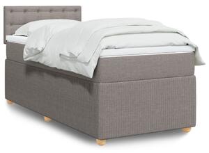 VidaXL Κρεβάτι Boxspring με Στρώμα Taupe 90x200 εκ. Υφασμάτινο