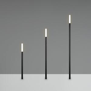 Reality Leuchten Φωτιστικό LED με στήριγμα για γείωση STICK, μαύρο, 3 φλόγες, IP44, βύσμα, Μαύρο, Μέταλλο, σύγχρονο