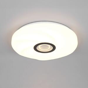 Reality Leuchten Φωτιστικό οροφής LED Sano, λευκό, Ø 39 cm, CCT, τηλεχειριστήριο, ρυθμιζόμενος, Λευκό, Σαλόνι / τραπεζαρία, Πλαστικό, σύγχρονο