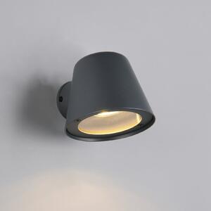 Trio Lighting Εξωτερικός φωτιστικός Beni, μαύρο ματ, πλάτος 11 cm, μέταλλο, ρυθμιζόμενος, Μαύρο, Μέταλλο, σύγχρονο