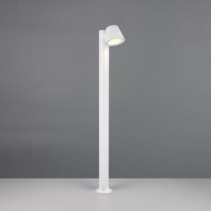 Trio Lighting Λάμπα δρόμου Beni, λευκό ματ, ύψος 100 cm, μέταλλο, ρυθμιζόμενος, Μαύρο, Μέταλλο, σύγχρονο
