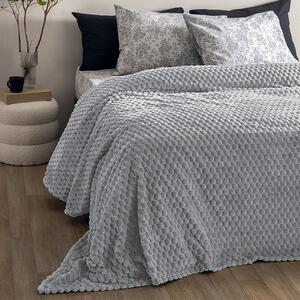 Κουβέρτα Fleece Μονή (160x220) Palamaiki Aster Grey