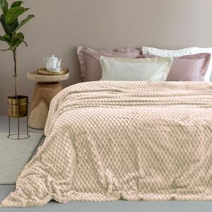 Κουβέρτα Fleece Μονή (160x220) Palamaiki Aster Creme