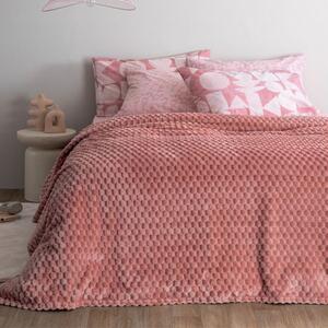 Κουβέρτα Fleece Μονή (160x220) Palamaiki Aster Rose