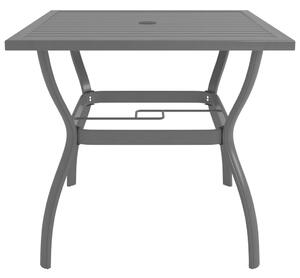 VidaXL Τραπέζι Κήπου Ανθρακί 81,5 x 81,5 x 72 εκ. Ατσάλινο
