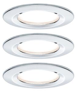 Paulmann 3 spot Nova στρογγυλό, IP44, dimmable, χρώμιο