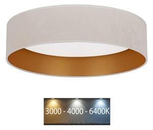 Brilagi - LED Φωτιστικό οροφής VELVET LED/24W/230V 3000/4000/6400K κρεμ/χρυσό