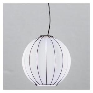 SIRU - Κρεμαστό φωτιστικό οροφής SFERA 1xE27/60W/230V διάμετρος 32 cm μαύρο/λευκό Venetian Γυαλί