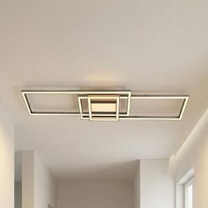Lindby LED φωτιστικό οροφής Mairin, CCT, τηλεχειριστήριο, ρυθμιζόμενη ένταση, ρυθμιζόμενος, Γκρι, Σαλόνι / τραπεζαρία, Αλουμίνιο, σύγχρονο