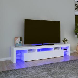 VidaXL Έπιπλο Τηλεόρασης με LED Λευκό 200 x 36,5 x 40 εκ