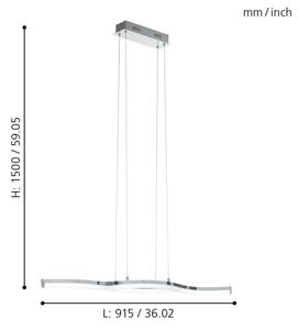 Eglo 96101 - Πολύφωτο LED LASANA 2 2xLED/10,5W/230V