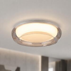 Searchlight Φωτιστικό οροφής LED Jude Flush, πορτοκαλί, Ø 30 cm, CCT, ρυθμιζόμενος, Καφέ / Σκουριάς, Σαλόνι / τραπεζαρία, Μέταλλο