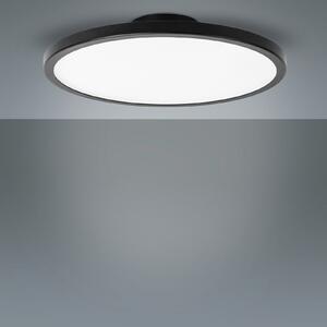 LIGHTME LED φωτιστικό οροφής Aqua Ø 30.2cm μαύρο, Μαύρο, Μπάνιο, Μέταλλο, σύγχρονο