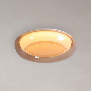 Searchlight Φωτιστικό οροφής LED Jude Flush, πορτοκαλί, Ø 40 cm, CCT, ρυθμιζόμενος, Καφέ / Σκουριάς, Σαλόνι / τραπεζαρία, Μέταλλο