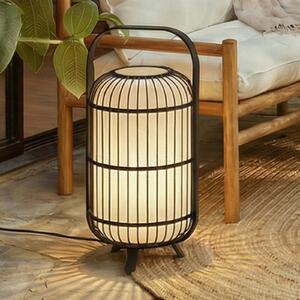 Lucande Φωτιστικό βεράντας Tayori, μαύρο, 64 cm, IP44, Μαύρο, Αλουμίνιο, σχεδιασμός