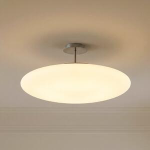 Lindby LED φωτιστικό οροφής Gunda, λευκό, γυαλί, Ø 48 cm, ρυθμιζόμενο, ρυθμιζόμενος, Λευκό, Σαλόνι / τραπεζαρία, Γυαλί, σύγχρονο