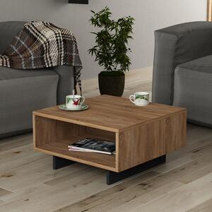 Τραπέζι Σαλονιού Με Ράφι (60x60x32) A-G Hola 855DTE2808 Oak Anthracite