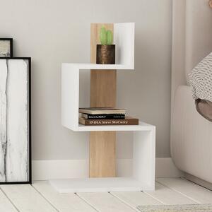 Ραφιέρα Δαπέδου 3 Θέσεων (42x30x72) A-G Rosie 855DTE2907 White/Oak