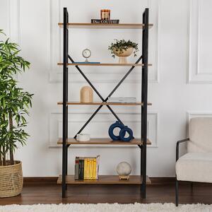 Ραφιέρα Δαπέδου 5 Θέσεων (90x33.5x180) A-G Elysian 241NRD1333 Walnut/Black