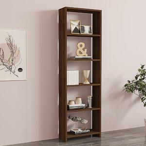 Βιβλιοθήκη Δαπέδου 5 Θέσεων (50x19.6x150) A-G New 835PUQ3633 Walnut