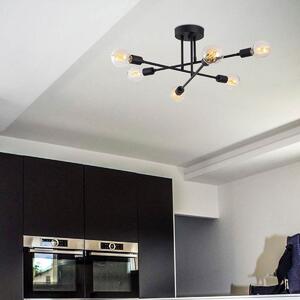 Φωτιστικό Οροφής Πολύφωτο A-G Flower 521SHN1132 Black