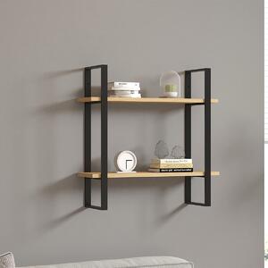 Ραφιέρα Τοίχου (70x20x70) A-G Buba 495SSE1107 Oak/Black
