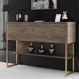 Κονσόλα Εισόδου (120x30x80) A-G Luxe 618BLY1403 Walnut/Gold
