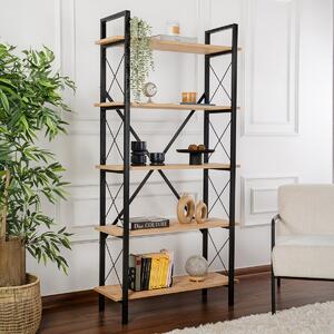 Ραφιέρα Δαπέδου 5 Θέσεων (90x33.5x180) A-G Elysian 241NRD1334 Oak/Black