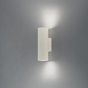 SOLLUX LIGHTING Φωτιστικό τοίχου Carbon, μπεζ, ύψος 20 cm, αλουμίνιο, 2-φωτο., ρυθμιζόμενος, Μπεζ, Σαλόνι / τραπεζαρία, Αλουμίνιο, σύγχρονο