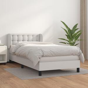 VidaXL Κρεβάτι Boxspring με Στρώμα Λευκό 80 x 200 εκ. Συνθετικό Δέρμα