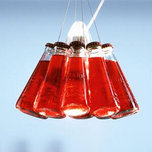 Ingo Maurer Campari Light - κρεμαστό φωτιστικό, 155 cm, ρυθμιζόμενος, Κόκκινο, Σαλόνι / τραπεζαρία, Γυαλί, σχεδιασμός