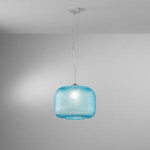 Luce Ambiente Design Κρεμαστό φωτιστικό Ashford, τυρκουάζ, Ø 40 cm, γυαλί, ρυθμιζόμενος, Μπλε, Σαλόνι / τραπεζαρία, Γυαλί