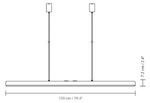 UMAGE LED κρεμαστό φωτιστικό Hazel Branch, λευκό/ατσάλι, 150 cm