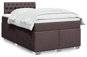 VidaXL Κρεβάτι Boxspring με Στρώμα Σκούρο Καφέ 120x200 εκ. Υφασμάτινο