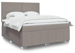 VidaXL Κρεβάτι Boxspring με Στρώμα Taupe 180x200 εκ. Υφασμάτινο