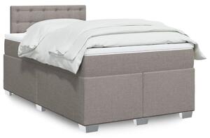 VidaXL Κρεβάτι Boxspring με Στρώμα Taupe 120x190 εκ. Υφασμάτινο