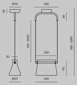 Maytoni MOD170PL-L8BS3K - Κρεμαστό φωτιστικό οροφής LED CABARET LED/8W/230V χρυσό