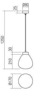 Redo 01-3196 - Κρεμαστό φωτιστικό οροφής LUKE 1xE27/42W/230V μαύρο