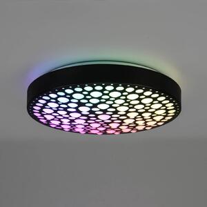 LED φωτιστικό οροφής Chizu Ø 40.5cm dimmable RGB μαύρο