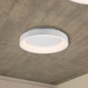 Trio Lighting Φωτιστικό οροφής LED Girona με τηλεχειριστήριο, λευκό, ρυθμιζόμενος, Λευκό, Σαλόνι / τραπεζαρία, Μέταλλο, σύγχρονο