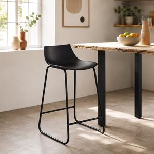 Σκαμπό Μπαρ Με Πλάτη (47x48.5x82.5) A-S Otac Black 194619C