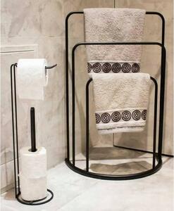 Bathroom Solutions Κρεμάστρα για Πετσέτες Μαύρη 49,5x75 εκ. Μεταλλική