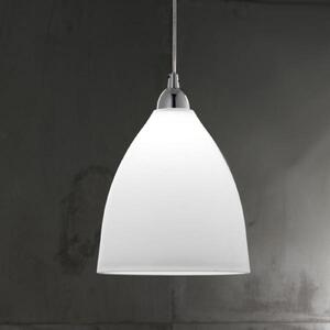 Fabas Luce Γυάλινο κρεμαστό φωτιστικό PROVENZA 20 cm λευκό, ρυθμιζόμενος, Λευκό, Σαλόνι / τραπεζαρία, Γυαλί, σύγχρονο