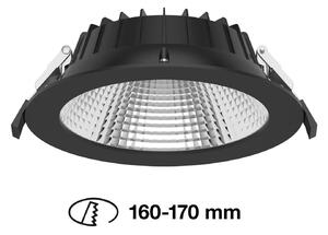 SLC Shift LED χωνευτός προβολέας Ø 19cm CCT, μαύρο