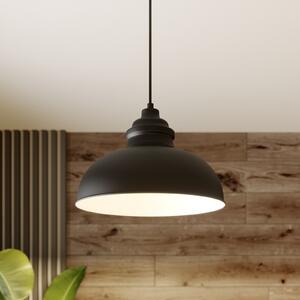 Lindby κρεμαστό φωτιστικό Cliona, μαύρο, μέταλλο, Ø 31 cm, E27, ρυθμιζόμενος, Μαύρο, Σαλόνι / τραπεζαρία, Μέταλλο, σύγχρονο