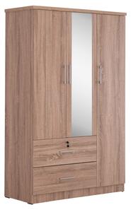 ΝΤΟΥΛΑΠΑ ΜΕ ΚΑΘΡΕΦΤΗ & ΣΥΡΤΑΡΙΑ JARRY HM2485.11 SONAMA OAK ΜΕΛΑΜΙΝΗ 119x48x183Υεκ